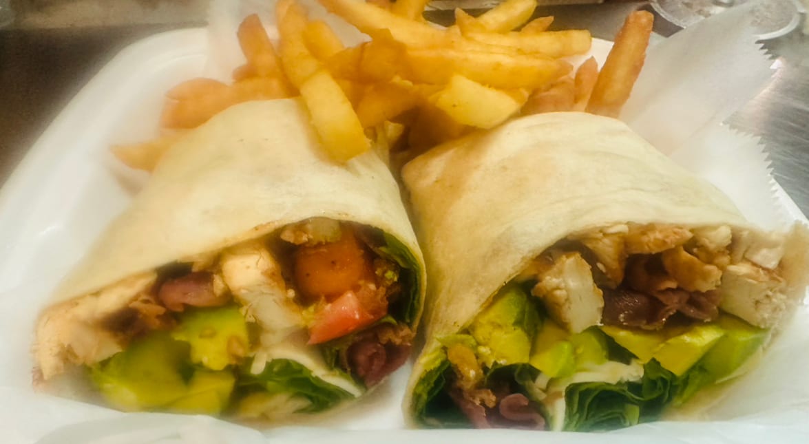 Bacon Avocado Chicken Wrap.