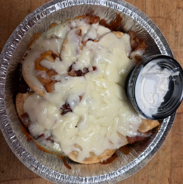 Loaded Perogies.