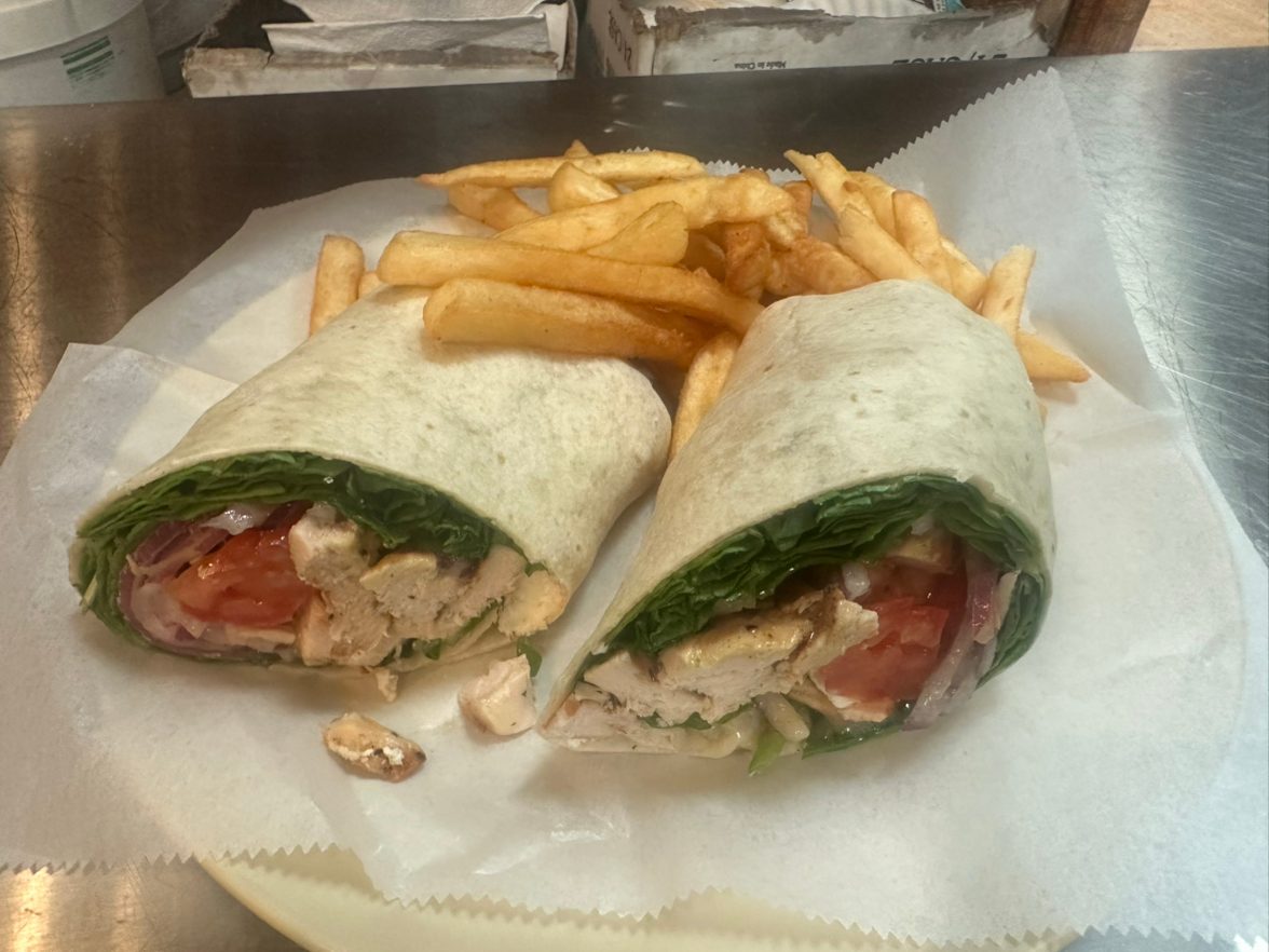 Greek Grilled Chicken Wrap.