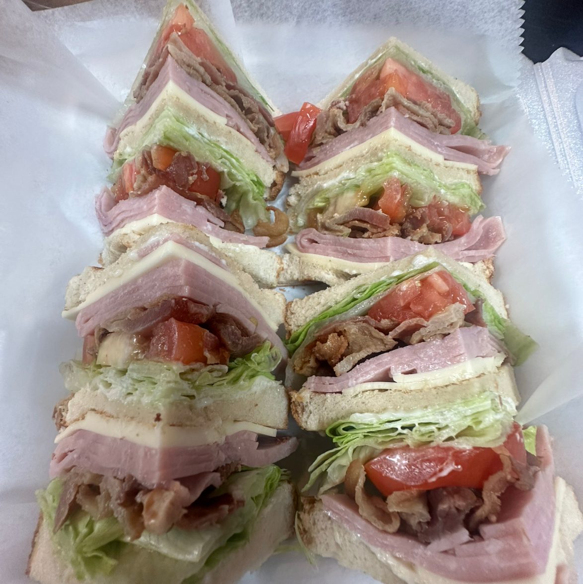Ham & Cheese Club Sandwich.