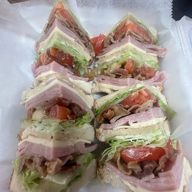 Ham & Cheese Club Sandwich.