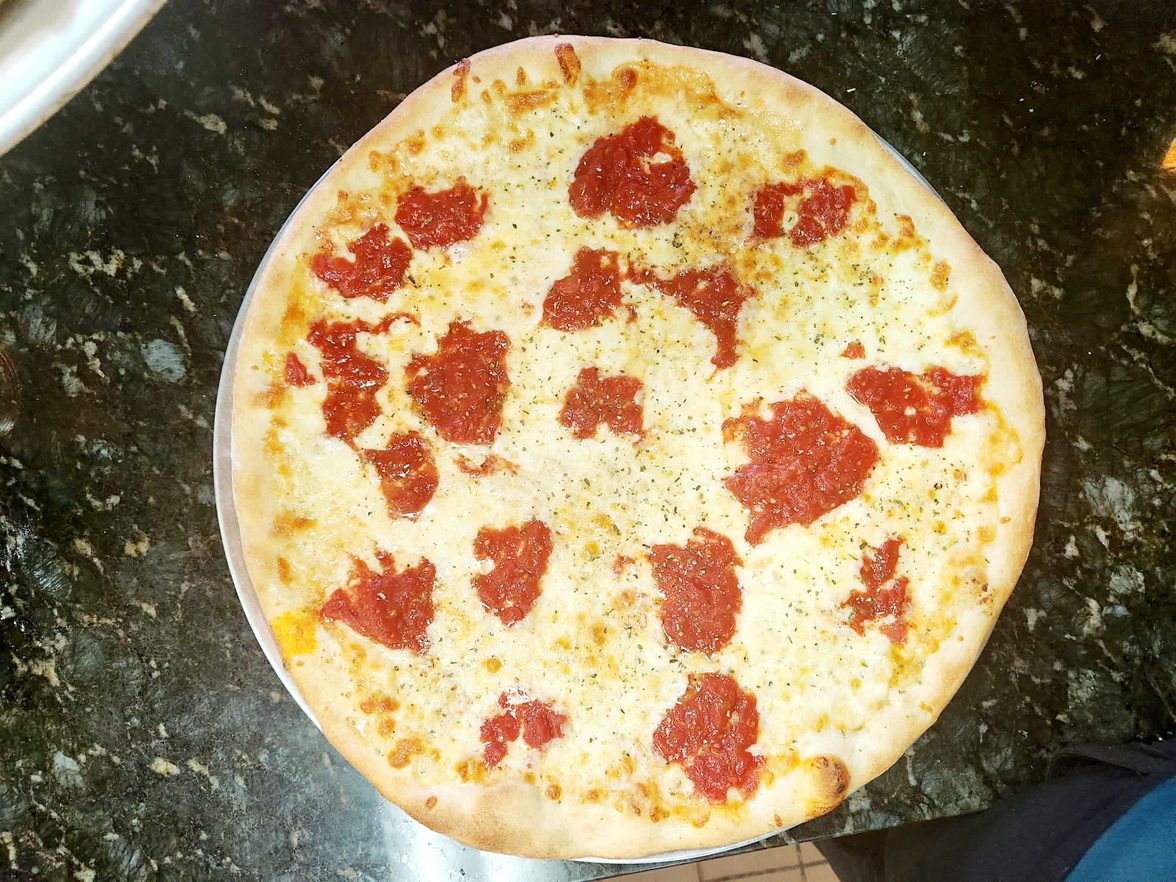 Upside Down White Pizza.