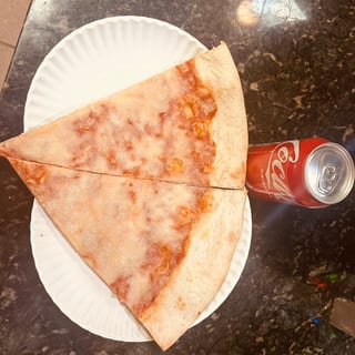 Two Cheese Pizza Slices & Soda Special Lunch