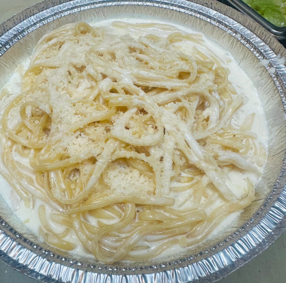 Pasta with Alfredo Sauce.