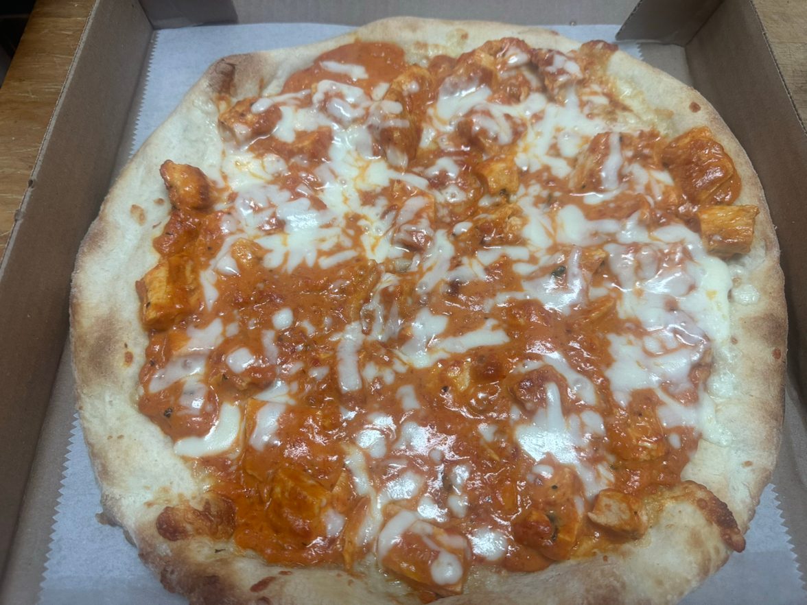 Chicken Vodka Pizza.