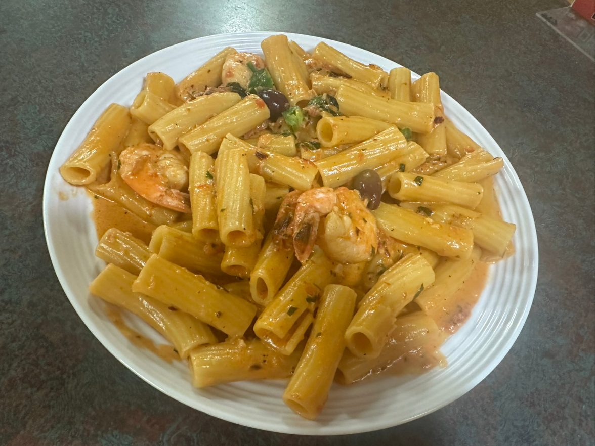 Shrimp & Crab Meat Pasta.