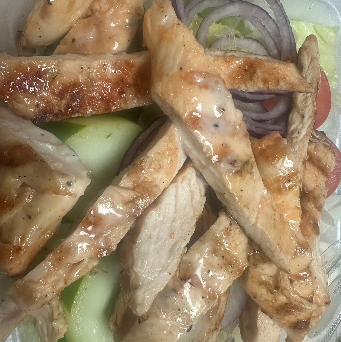 Tossed Salad with Chicken.
