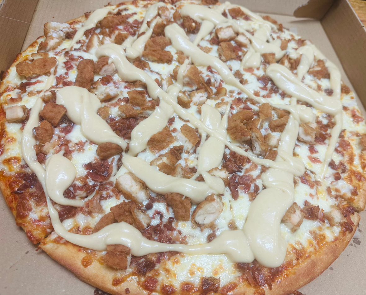 Chicken Bacon Ranch Pan Pizza.