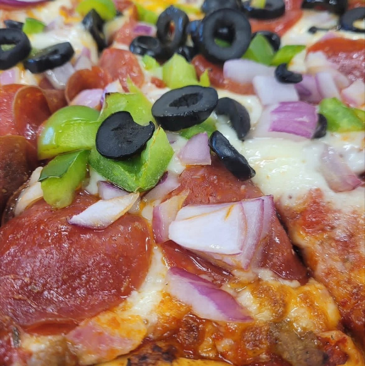 Sicilian Veggie Pizza.