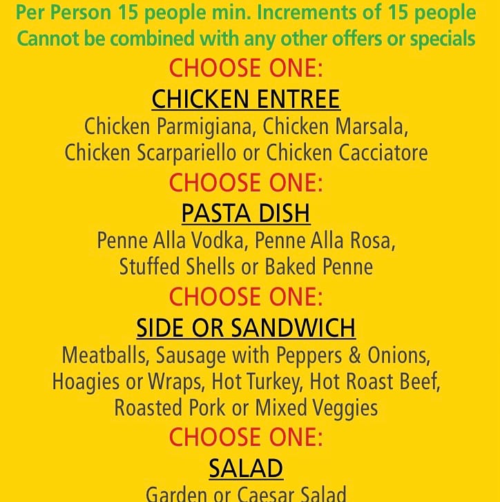 Hot Italian Buffet Special,.
