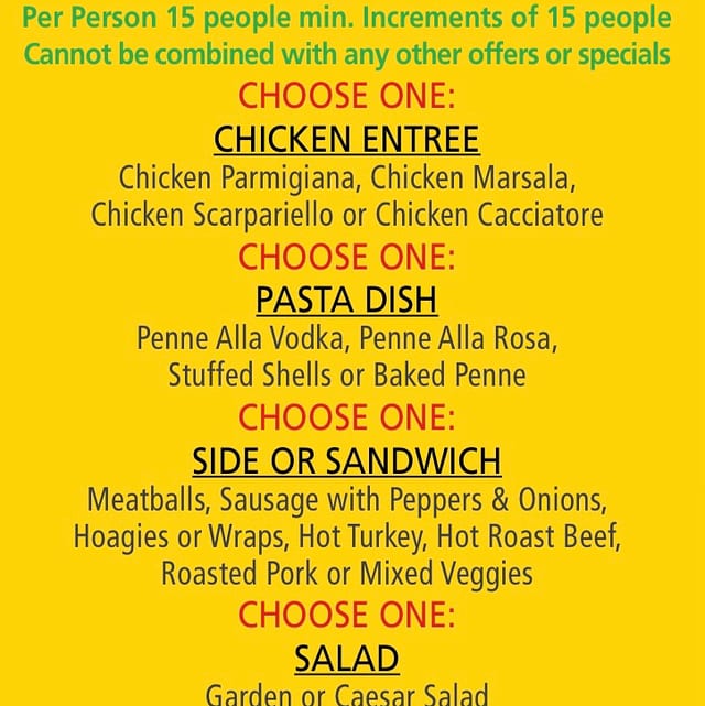 Hot Italian Buffet Special,.