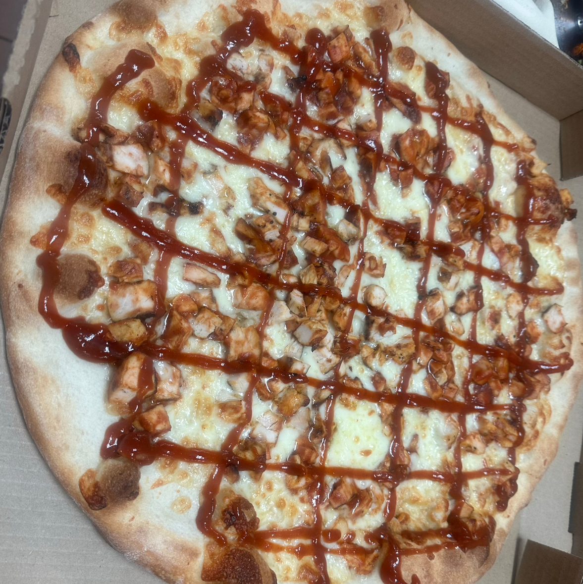 BBQ Chicken Pizza.