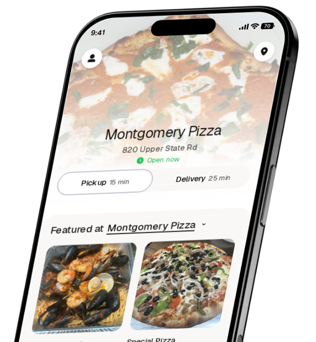 Montgomery Pizza app preview