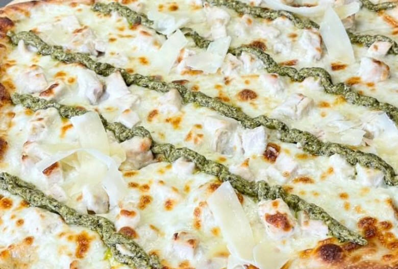 Pesto White Pizza.
