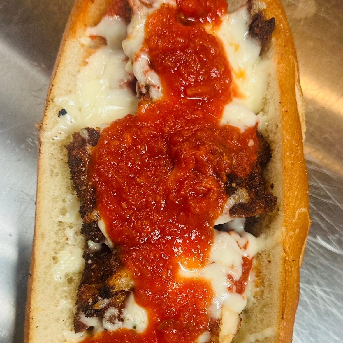 Chicken Parmigiana Sandwich.