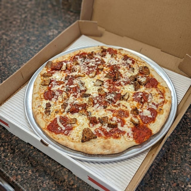 Chicken Parmigiana Pizza.