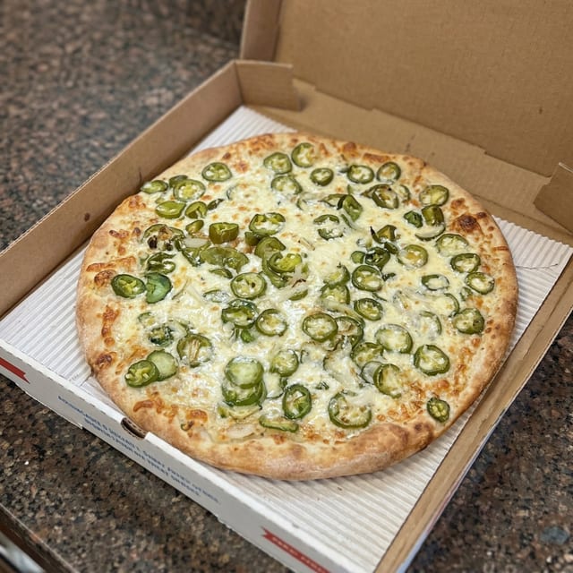 Jalapeno Texas Pizza.